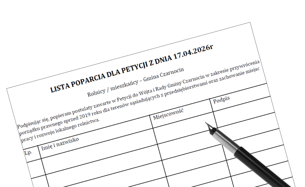 Petycja w sprawie planu zagospodarowania